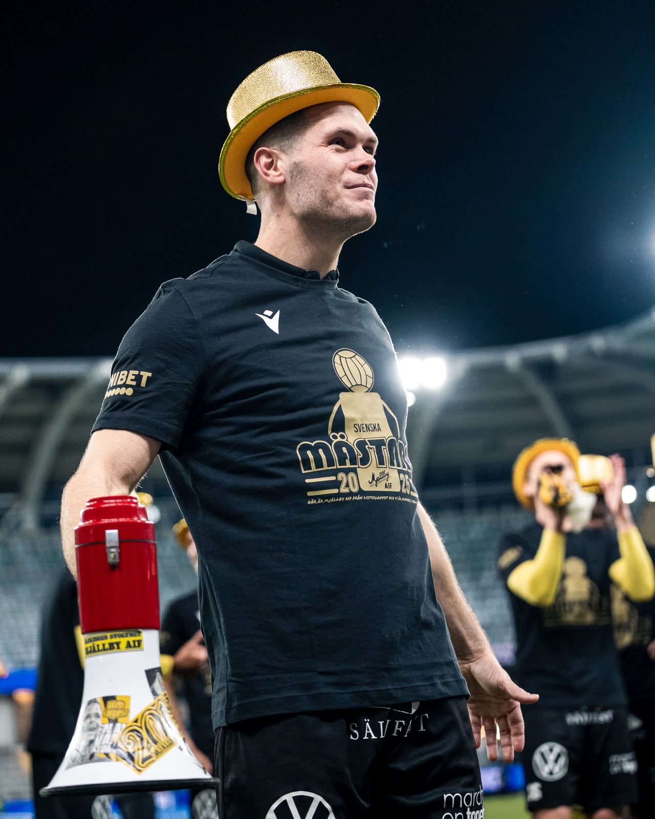 Jakob Bergström firar Allsvenskt guld